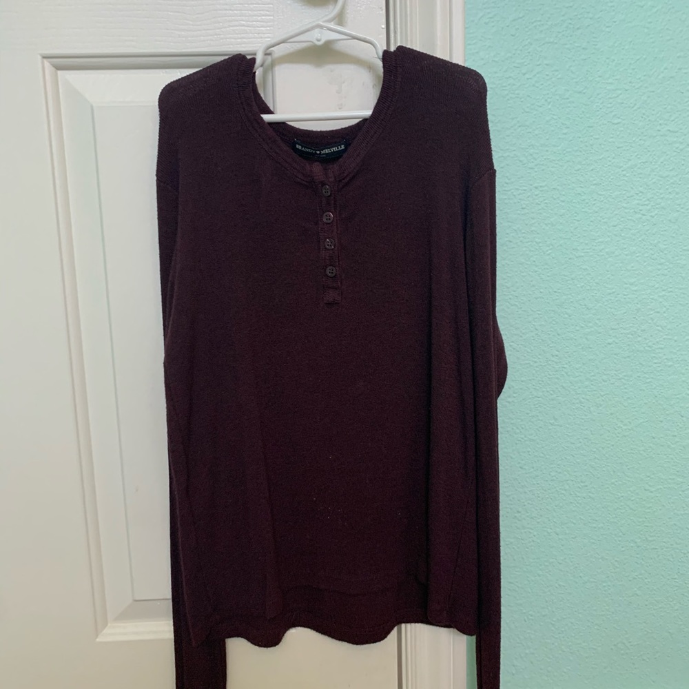 brandy melville maroon long sleeve